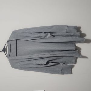Waffle Knit Gray Cardigan